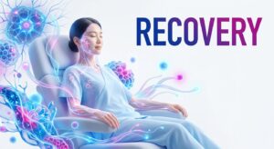 치료 후 회복 중인 환자의 평온한 모습